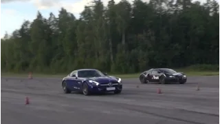 Exterior: Bugatti Veyron 16.4 "Dutchbugs" vs Mercedes AMG GT-S uncut