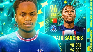 FIFA 22 LIVE 6PM CONTENT|RENATO SANCHES FIFA 22 LIVE PLAYER REVIEW|LIVE 96 RENATO SANCHES REVIEW