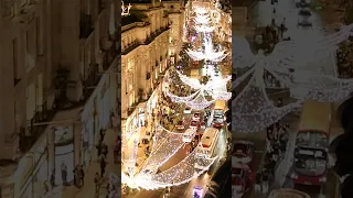 Cheers erupt moment Regent Street Christmas lights switched on