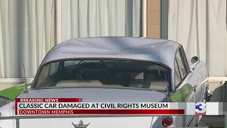 Civil Rights Museum display car left damaged
