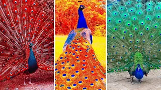 Peacock In The Wind, Beautiful, Colourful, Natural Peacocks Video #06 , Beauty of peacocks #nature