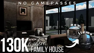 BLOXBURG 0.12.4 | NO GAMEPASS Modern Family House | 130k | Speedbuild