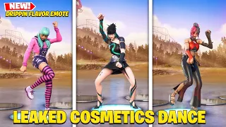 *NEW* Fortnite Skins Dance to Drippin' Flavor Emote (AKA: Lil' Whip Dance)