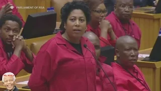EFF Cause Chaos In Parliament. Jacob Zuma Can't Speak In Parliament.