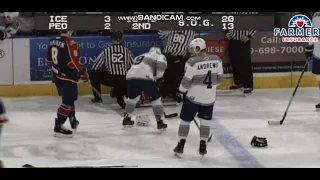 (Pensacola Ice Flyers) Egor Kostyukov vs (Peoria Rivermen) Brandon Rumble