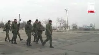 Российские военные на керченской переправе