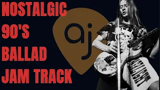 Nostalgic 90's Alt Rock Ballad | Guitar Backing Track (F# Aeolian  / 60 BPM)