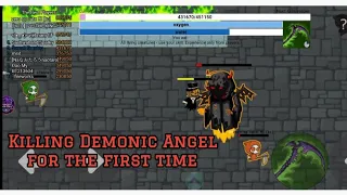 Killing Demonic Angel in Evoworld.io (FlyorDie.io)