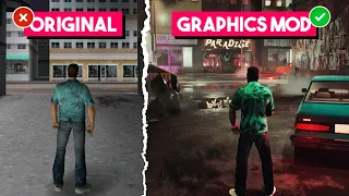 ✅ GTA Vice City New Realistic Graphics Mod (2024) 😍 For Low End PC (1GB RAM)