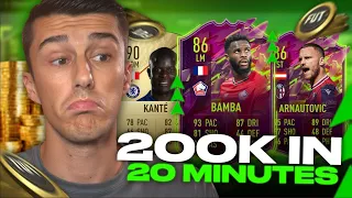 HOW TO MAKE 200K PROFIT IN 20 MINUTES TRADING IN FIFA 22 | FIFA 22 ULTIMATE TEAM