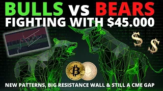 BITCOIN: BULLS vs BEARS FIGHTING WITH $45,000 | DAILY CRYPTO UPDATE
