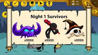 NIGHT 1 SURVIVORS HACK x9999 ICON FINAL BOSS BATTLE - HACK STICK WAR LEGACY