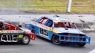 Saloon Stockcars Scottish - Shevill Vs Honeyman Vs Irvine #WallopStraightIn Last Bend - Cowdenbeath