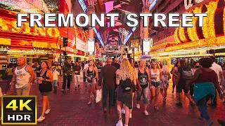 (4K HDR) Fremont Street Las Vegas Walk - Sept 2023