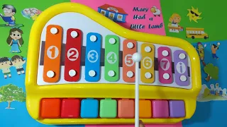 How to play Mary had a little lamb song piano Xylophone tutorial easy with notes keys and numbers