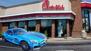 CHROME AMG GTS STUNS Chick-fil-A! (Hilarious Reactions...)