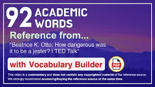 92 Academic Words Ref from "Beatrice K. Otto: How dangerous was it to be a jester? | TED Talk"