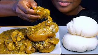 Authentic Bitterleaf Soup with assorted meat & Poundo Yam FUFU MUKBANG #africanfood #mukbang #asmr