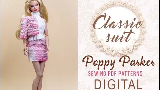 Sewing tutorial. Classic suit for Integrity toys, Poppy Parker dolls.