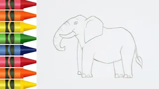 MEWARNAI GAMBAR GAJAH | tips dan trik mewarnai dengan benar,anak tk mewarnai gambar gajah