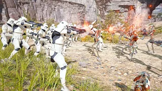 Stormtroopers vs B1 Droids Star Wars NPC Wars Episode 9   (Jedi: Survivor NPCs Wars)