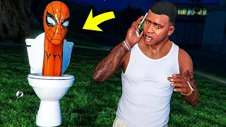 ПОЗВОНИЛ СКИБИДИ ЧЕЛОВЕК ПАУК ТУАЛЕТ в ГТА 5 МОДЫ! SKIBIDI TOILET ОБЗОР МОДА в GTA 5 ВИДЕО