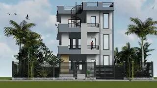 3d design residental building & 2.5 floor design in chitwan