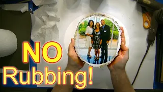 HOW TO Transfer A Picture To Wood Slices | NO RUBBING NECESSARY!