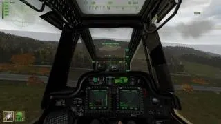 ARMA 2, AH-64D Helicopter NOE flight Pt:1 - Takeoff to the IP