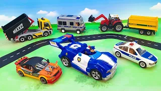 Полицейская машина Пожарная Трактор Самосвал Грузовик Щенячий Патруль - самые новые игрушечные видео