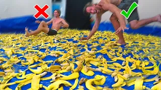 LAST ONE to SLIP on 1000 BANANA PEELS Wins!