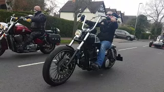 Outlaws mc England Mike 1%er Cotswalds final ride. GBNF