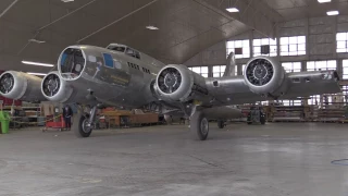 Boeing B-17F Memphis Belle at NMUSAF Restoration Feb. 2017