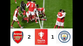 Arsenal 2-1 Manchester City | Incredible late drama | FA Youth Cup Semi-FInal