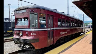 A ride on the Electric City Trolley at Steamtown in Scranton Pa. July 2021 #steamtowntrolley