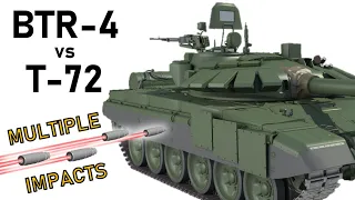 BTR-4 vs T-72 Multiple Impact Simulation | 30mm 3UBR8 APDS Armour Piercing Simulation