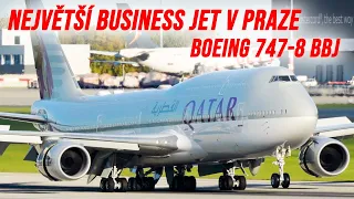 Do Prahy přiletěl katarský Emír s Boeingem B747-8 BBJ