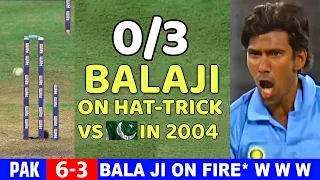 Thrilling Bowling 🔥 by Balaji vs Pakistan | Ind vs Pak 5th odi 2004 | Lakshmipathy Balaji W W W 🔥😱