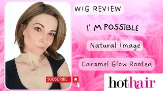 Great Low Density Bob: I'm Possible | Natural Image | Caramel Glow Rooted | Wig Review #lowdensity