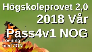 HP 2,0 2018 Vår pass4ver1 NOG av JonLösningar högskoleprovet