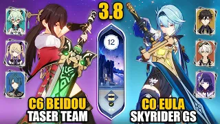 F2P C0 Eula Skyrider Greatsword & Beidou Taser Team | Spiral Abyss 3.8/4.0 Floor 12 | Genshin Impact