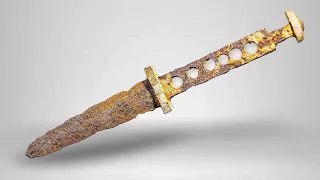I Restore The MOST Rusted Knife Into An Amazing Dagger!