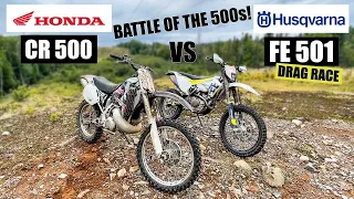 Honda CR500 Vs. Husqvarna FE501 - Battle of the 500s!