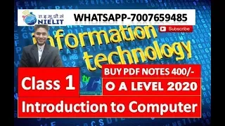IT TOOLS M1R5 and Network Basics CLASS #1(Introduction to Computer) O A LEVEL M1R5-M1R4