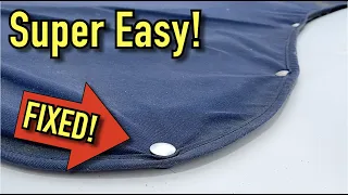 How to replace canvas snaps. Fix broken snaps on your boat cockpit cover