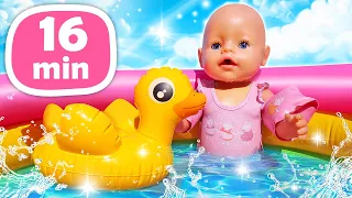 ¡Los entretenimientos acuáticos de la bebé Annabelle! Episodios de juguetes bebés. Vídeos para niñas