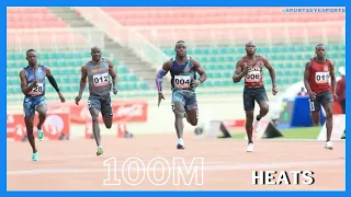 BEST INTENSE 100M MEN'S HEATS| 3rd Athletics Kenya Track And Field Weekend Meet 2024