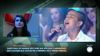 Henrique Vitor Cantar Ao Vivo no Palco do domingo Show, Com a raça e com a coragem, Pra todo Brasil