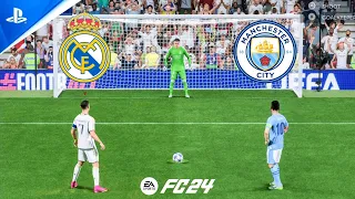 FC 24 | Ronaldo vs Messi | Real Madrid vs Manchester City | UCL Quarter Final | Penalty Shootout PS5