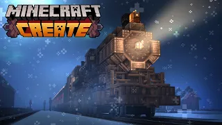 Minecraft POLAR EXPRESS with Create Mod | 🎅 Tutorial Part 1 Locomotive